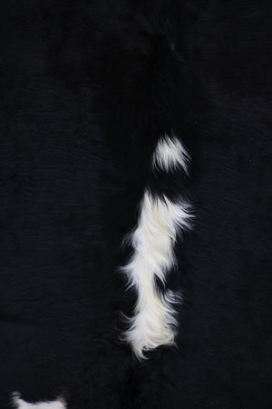 Big Black and white cowhide rug XXXL. A 20082