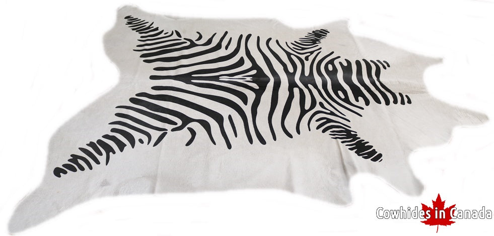 A  90083  Cowhide rug Collection Cowhides in Canada XXXL SUPER BIG SIZE ZEBRA