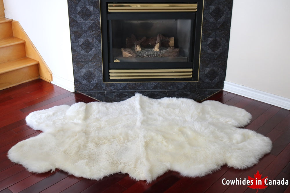 A 90298 Tapis GRAND peau de Mouton Sheepskin BIG SIZE X 4