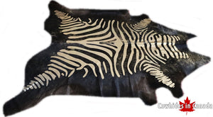 A 31067 Cowhide rug  Collection GOLDEN METALLIC ZEBRA XXXL Cowhides in Canada