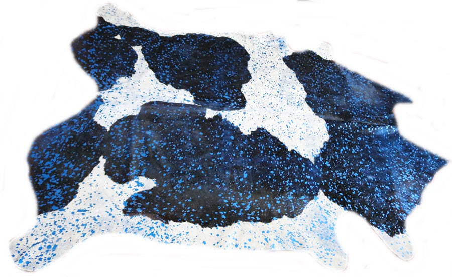 A 32070 Cowhide rug Collection BLUE METALLIC  XXL Cowhides in Canada