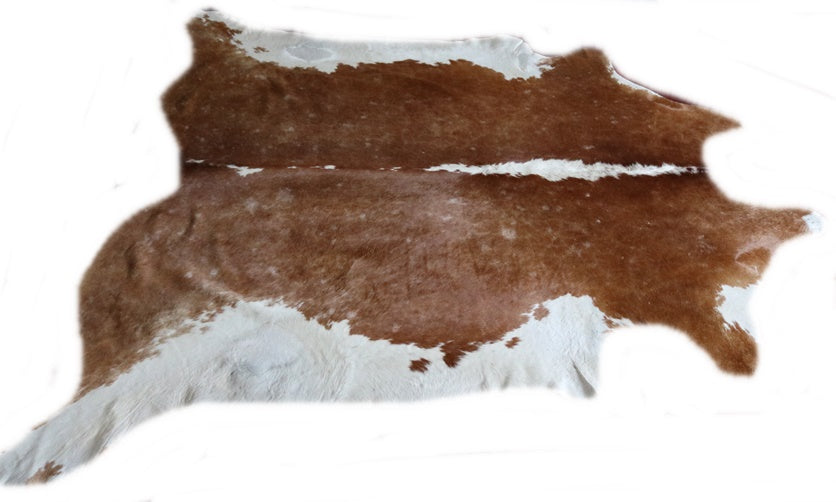 Real cowhide rug brown and white