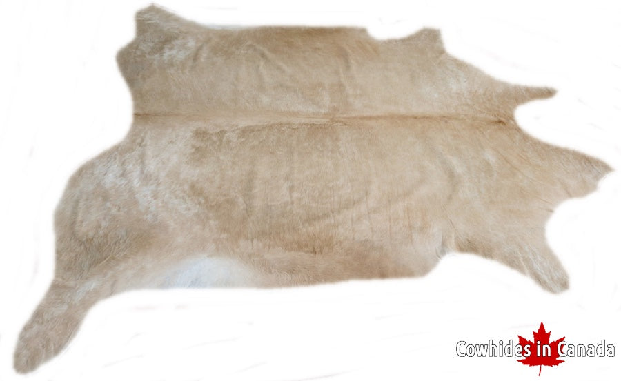 Real Beige cowhide rug